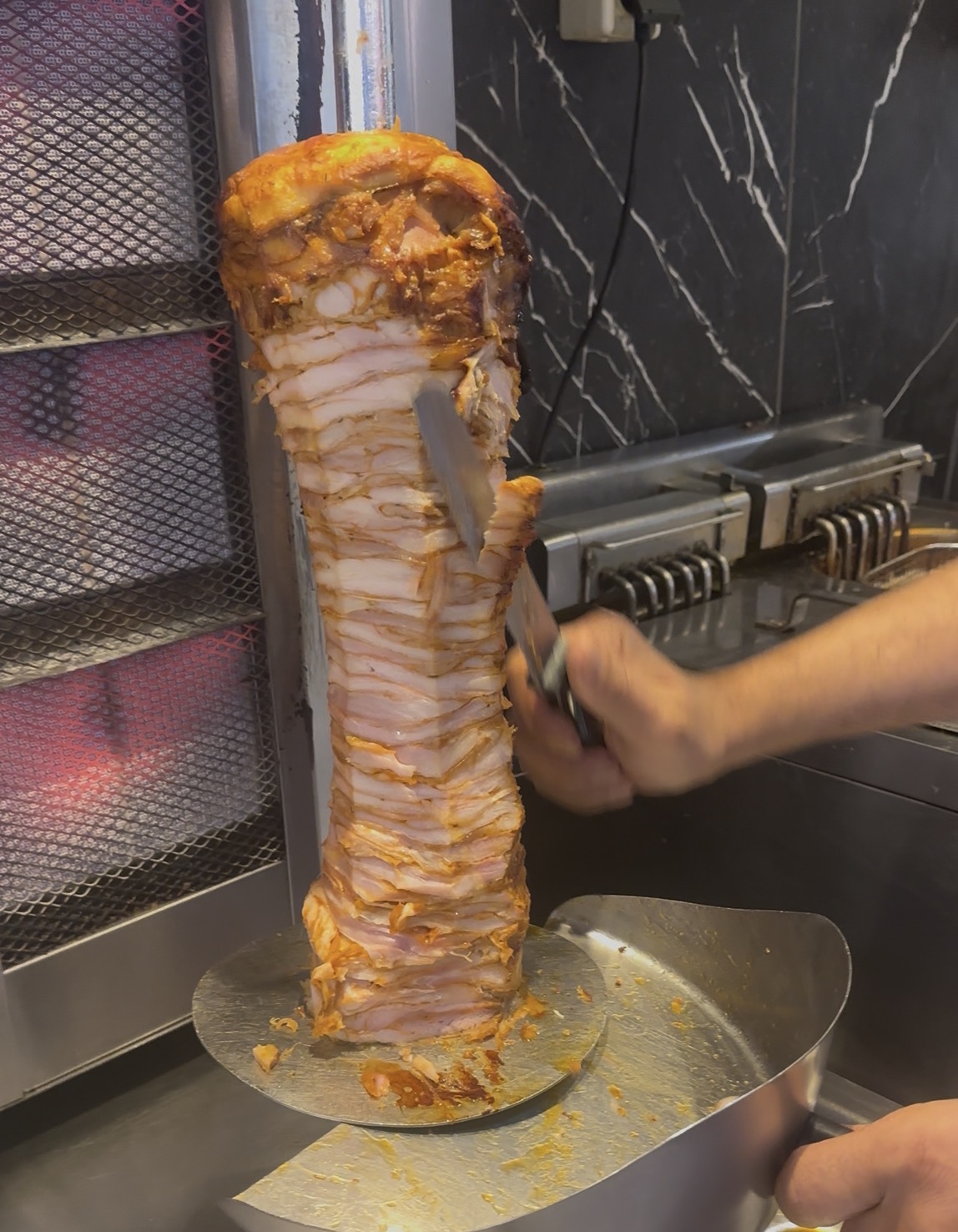 Verse döner aan de grill